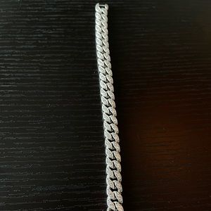 DAVID YURMAN CURB CHAIN BRACELET W/ PAVÉ DIAMONDS